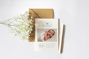 custom birth announcements offered by ct newborn photographer kelli dease