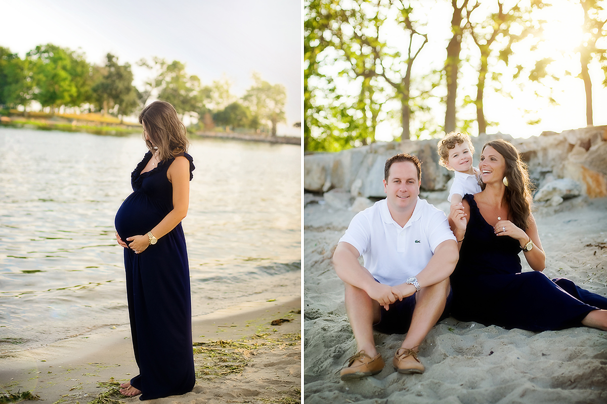 beach maternity photography session