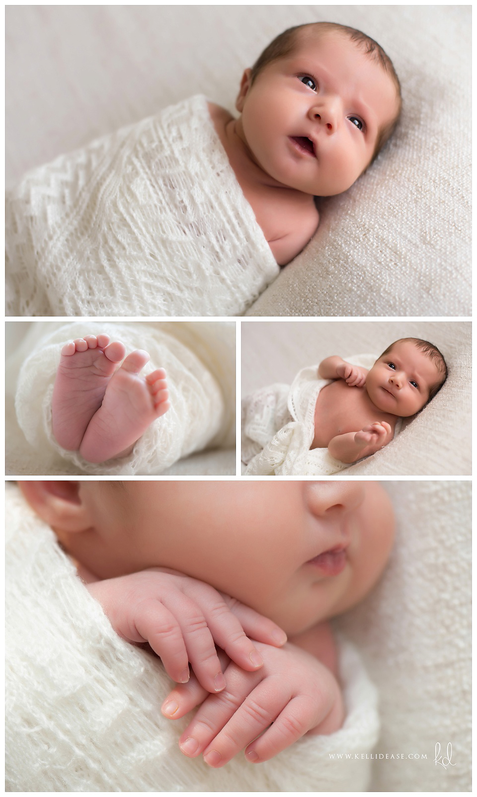 Simple and natural newborn photos in soft neutral tones | Avon CT portrait studio | Top CT newborn photographer Kelli Dease | www.kellidease.com