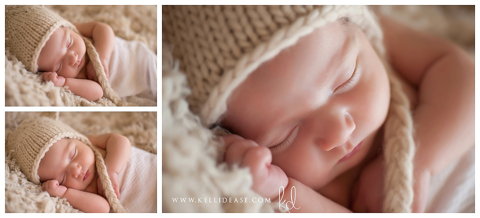 Simple and natural professional newborn photos in soft neutral tones | Avon CT photo studio | Top CT newborn photographer Kelli Dease | www.kellidease.com