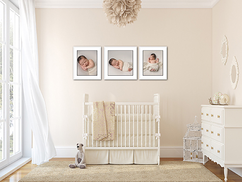 Custom framing offered by CT fine art newborn photographer Kelli Dease