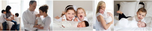 images of newborn and parents and siblings