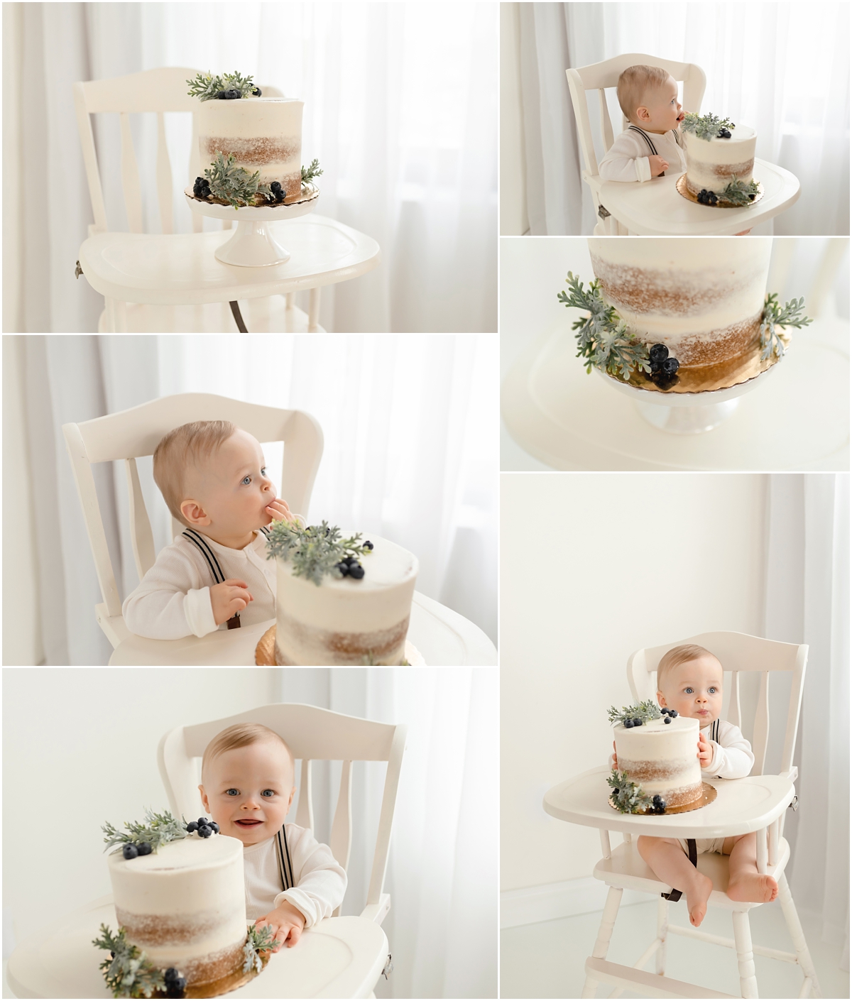First Birthday Cake Smash Photo Shoot Connecticut | Simple, light and airy cake smash photography | Farmington, CT First Birthday Photographers | CT Baby Photography Studio |www.kellidease.com