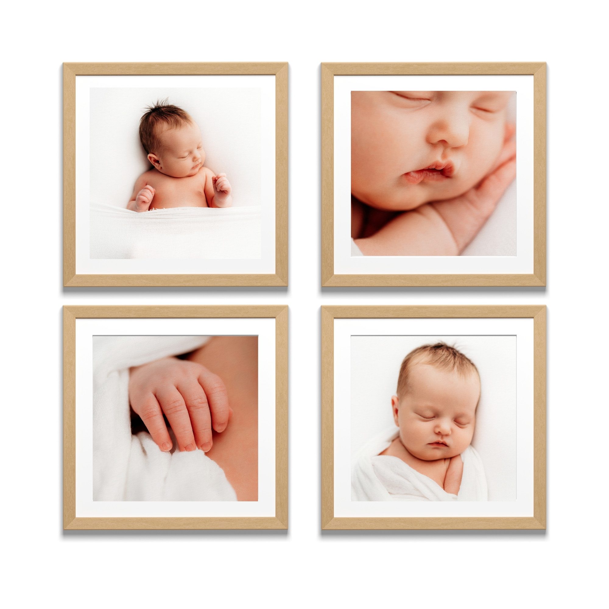 Natural newborn photography on a white backdrop, light and airy style. A gentle, peaceful setting with a baby in natural poses, highlighting their innocence and purity. The environment should feel serene and warm, perfect for families in Farmington, Canton, Avon, West Hartford, and Simsbury, Connecticut.