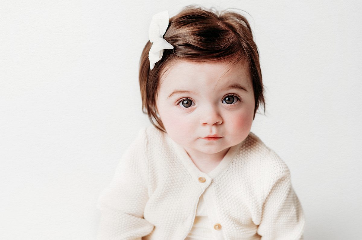 a studio portrait of a little girl taken during a portrait session in Connecticut by children's photographer Kelli Dease