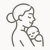 An icon representing a mother holding an infant child